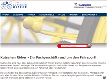 Tablet Screenshot of kutschen-ricker-shop.de
